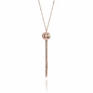 Ball Necklace Rose Gold Plate
