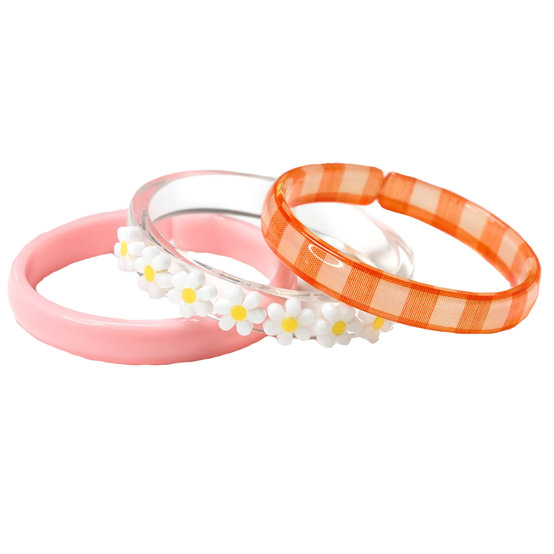 Bangle Set - Orange Daisy