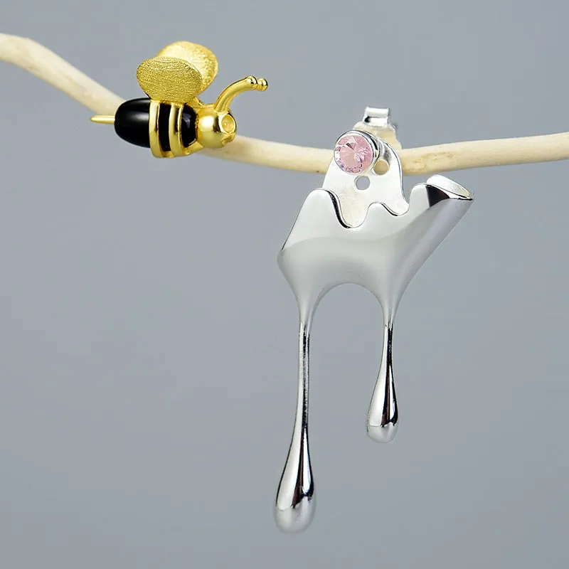 Bee Motif Stud Earrings