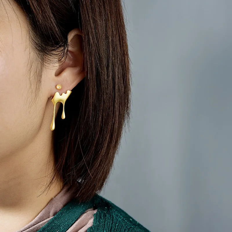 Bee Motif Stud Earrings