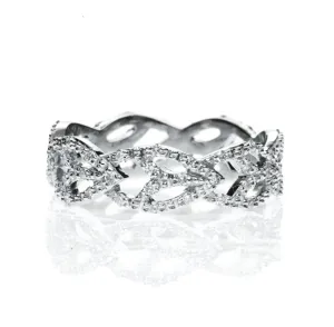 Bespoke Diamond Leaf Ring