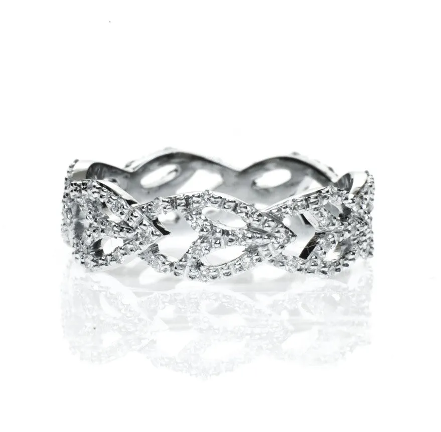 Bespoke Diamond Leaf Ring