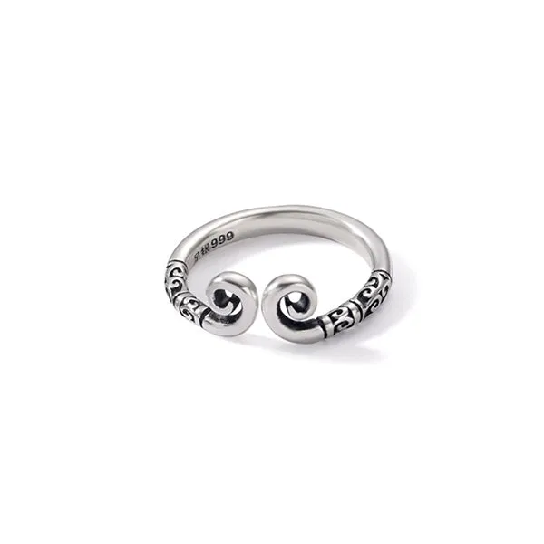 Black Myth Wukong Inspired Rings - Unisex Designs - Adjustable S999 Silver