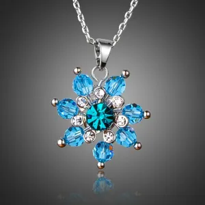 Blue Flower Necklace KPN0167