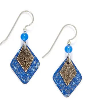 Blue Layer Drop Earrings