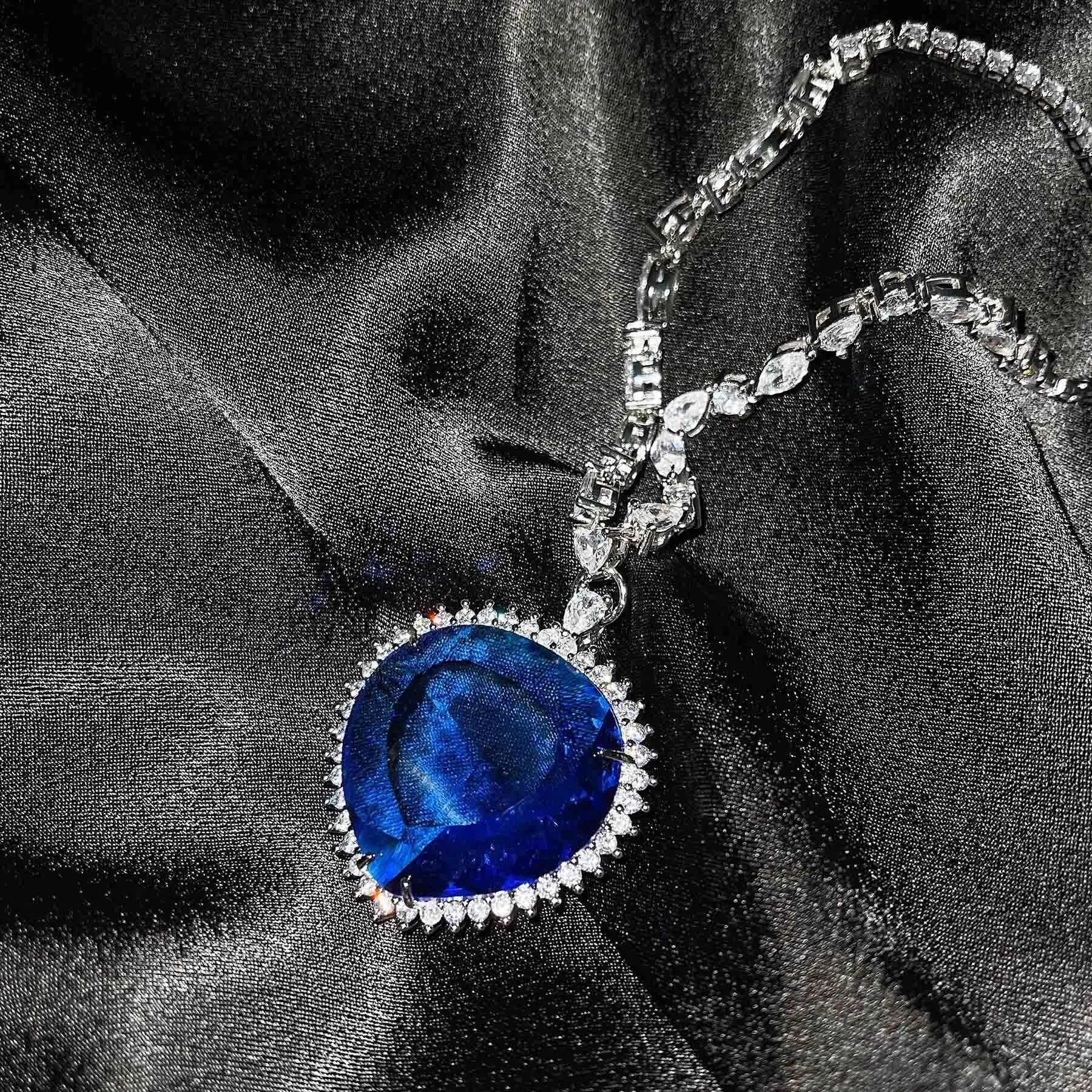 Blue Red TITANIC Heart of the Ocean Necklaces for Women