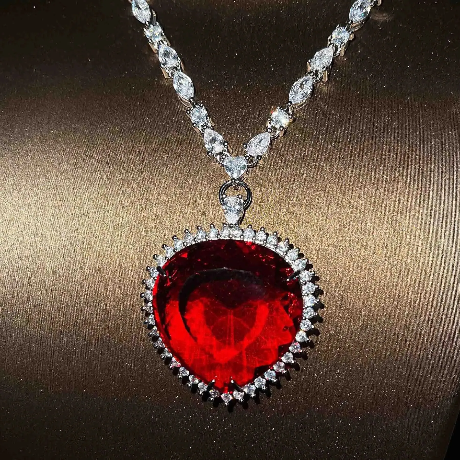 Blue Red TITANIC Heart of the Ocean Necklaces for Women