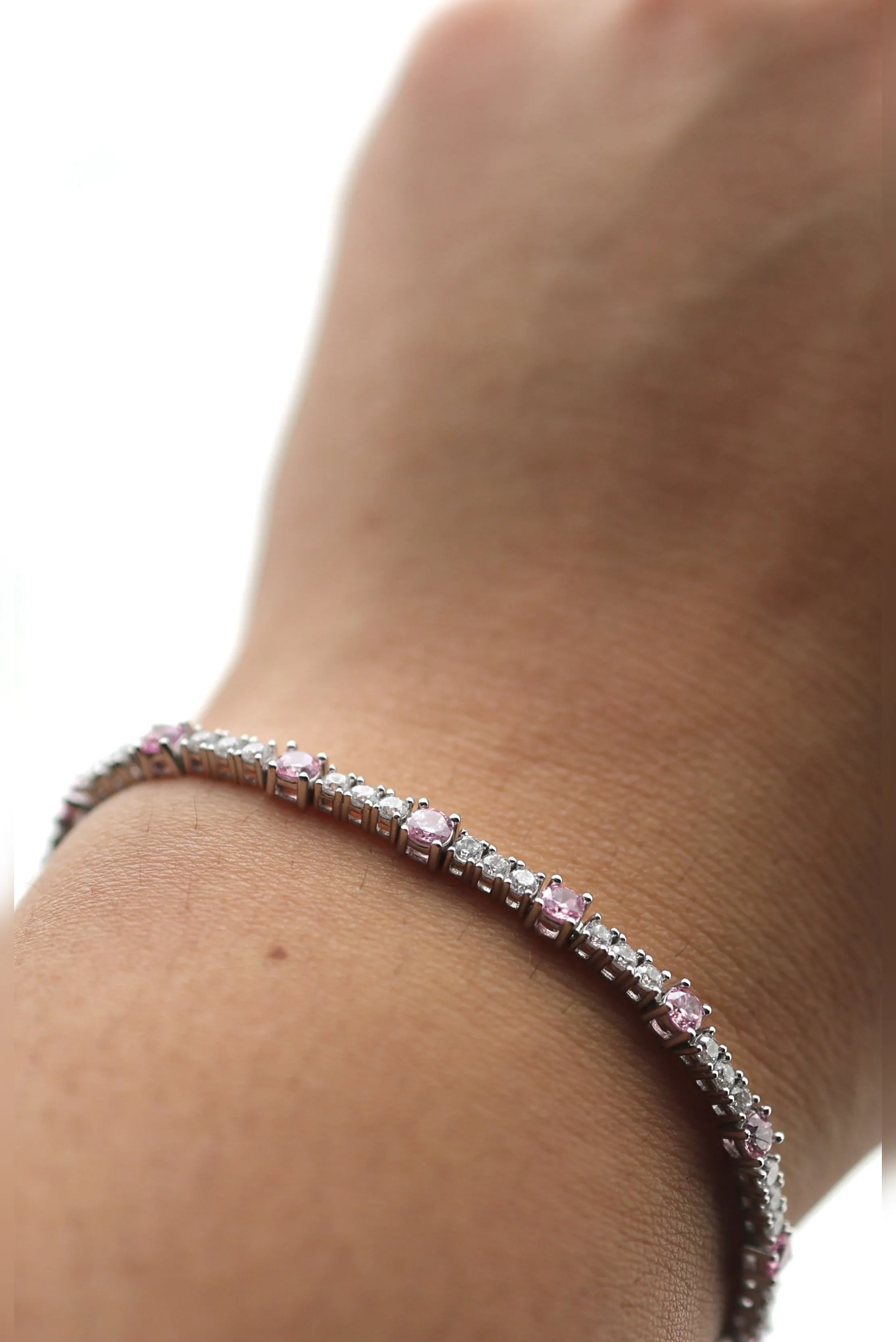 Blush  Zirconia Tennis Bracelet