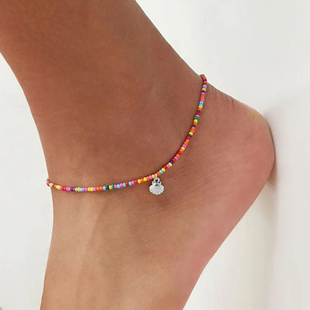 Bohemian Style With Colorful Turkish Eyes Anklet Bracelets