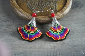 Boho Hippie Radiance Embroidered Earrings
