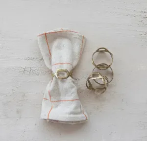 Brass Chain Shaped Napkin Rings S/4
