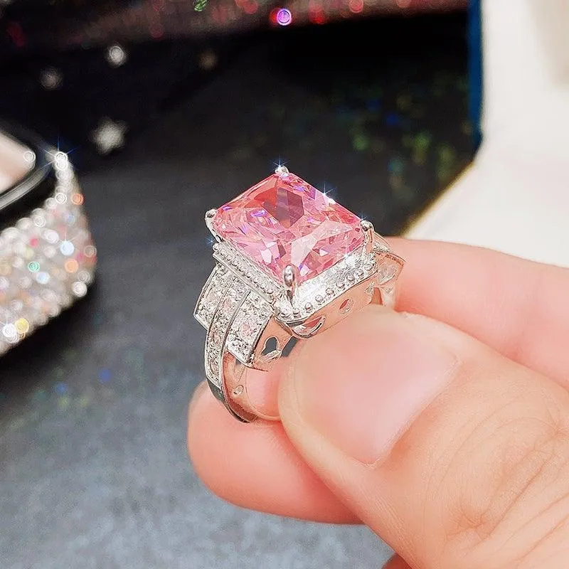 Brilliant High Quality AAA  Cubic Zirconia Delicate Anniversary Ring