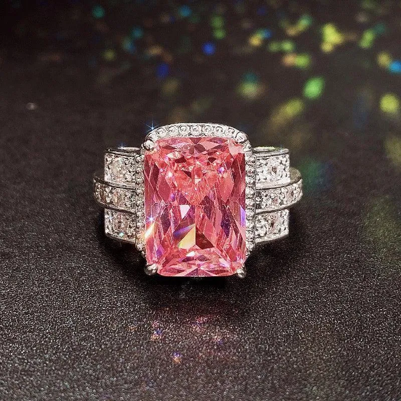 Brilliant High Quality AAA  Cubic Zirconia Delicate Anniversary Ring