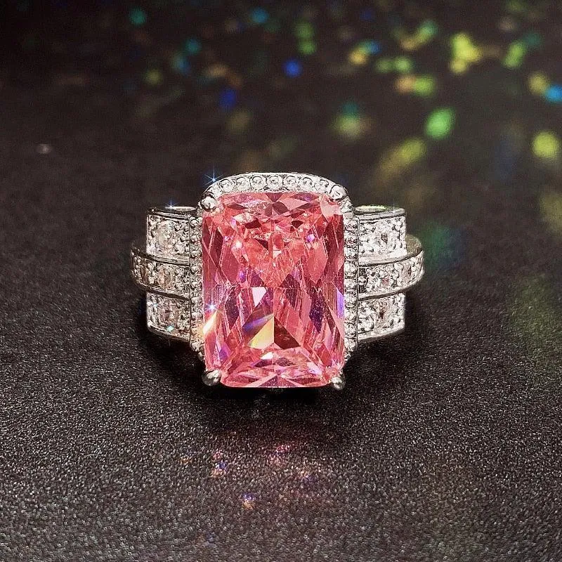 Brilliant High Quality AAA  Cubic Zirconia Delicate Anniversary Ring