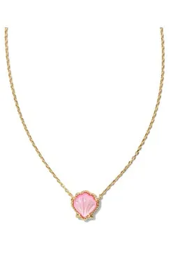 Brynne Shell Short Pendant Gold Necklace