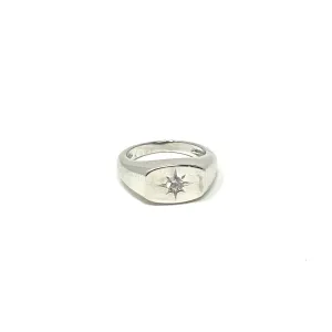 Bursting Pinky Ring in Silver