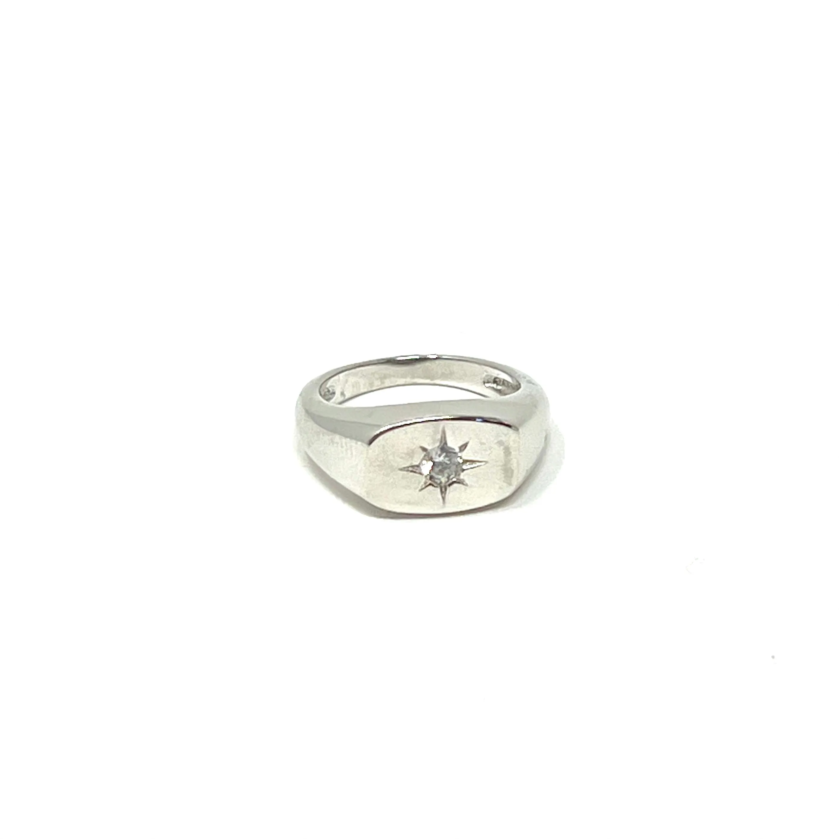 Bursting Pinky Ring in Silver