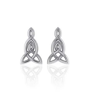 Celtic Knotwork Silver Post Earrings TER1813