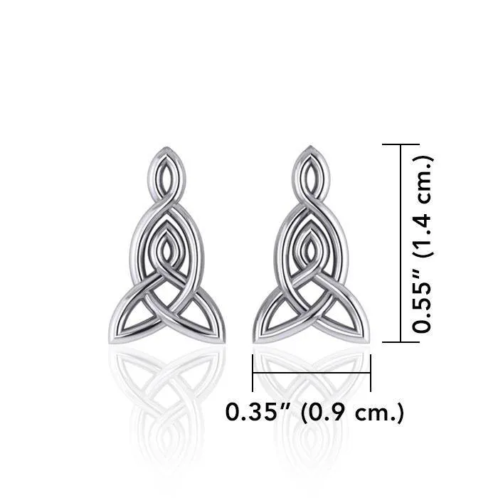 Celtic Knotwork Silver Post Earrings TER1813
