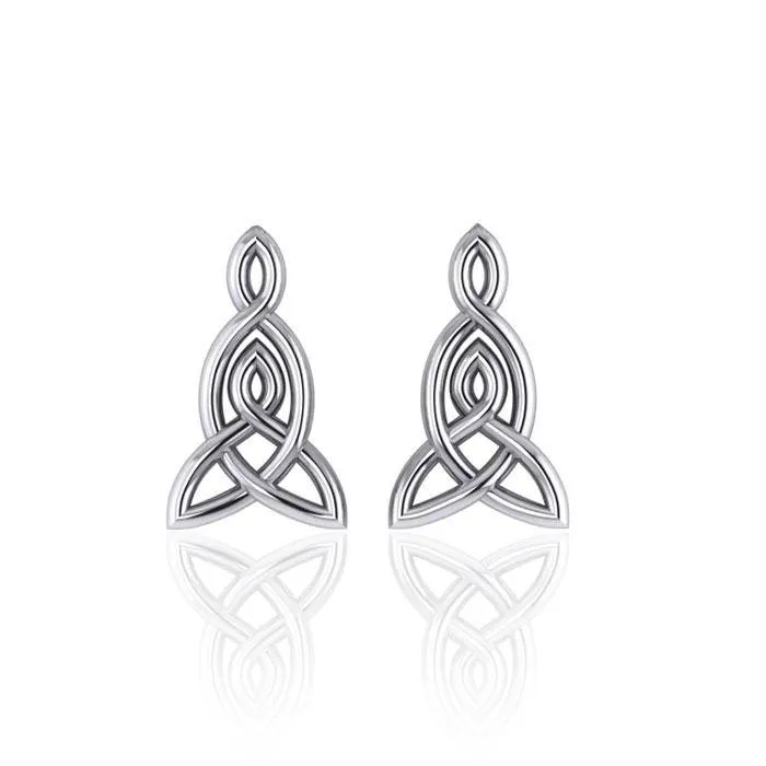 Celtic Knotwork Silver Post Earrings TER1813