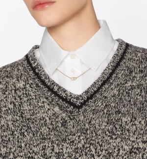 Clair D Lune Necklace Gold-Finish Metal And White Crystals
