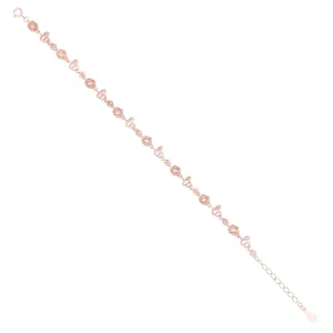 Clumsy Flower Love Fusion Rose Gold Plated Bracelets