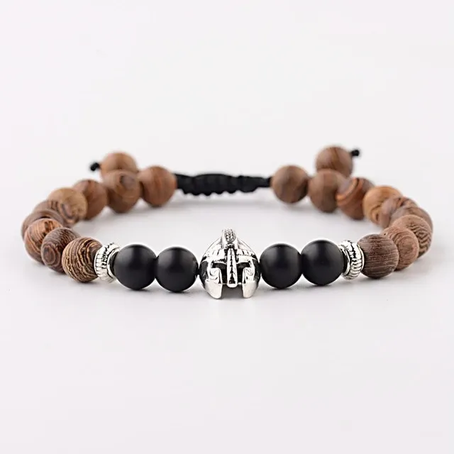 Colorful chicken wing wooden bracelet stone seven veins