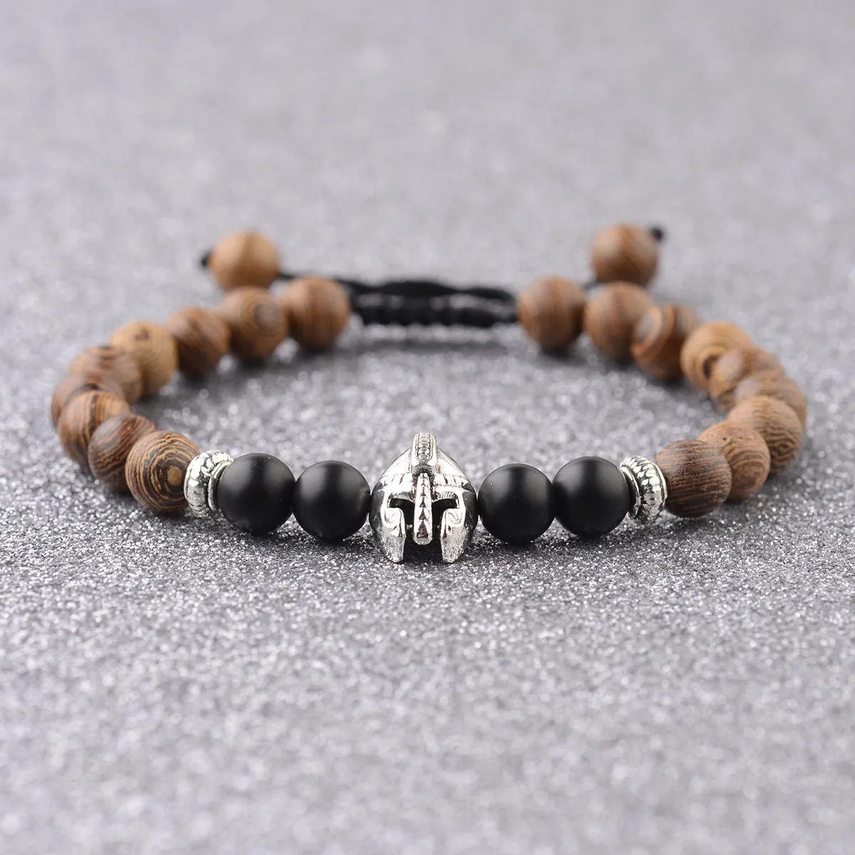 Colorful chicken wing wooden bracelet stone seven veins