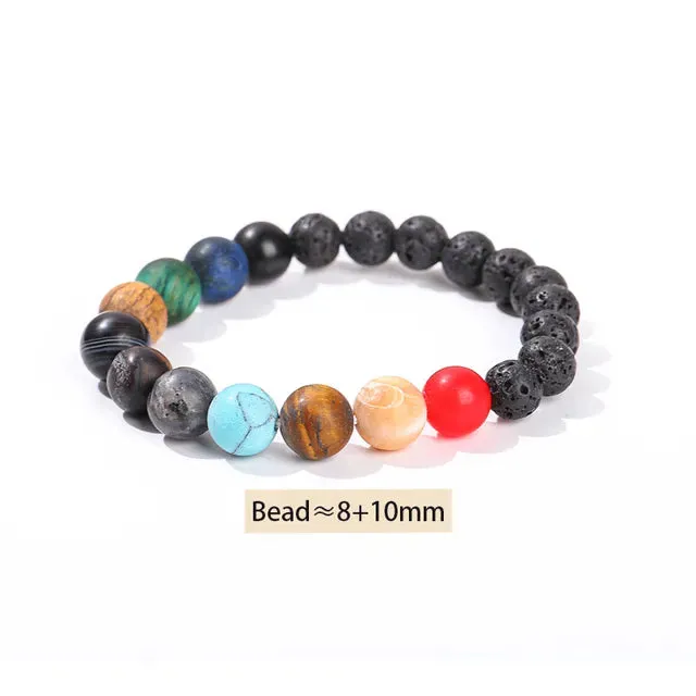 Colorful Natural Stone Bracelets Men
