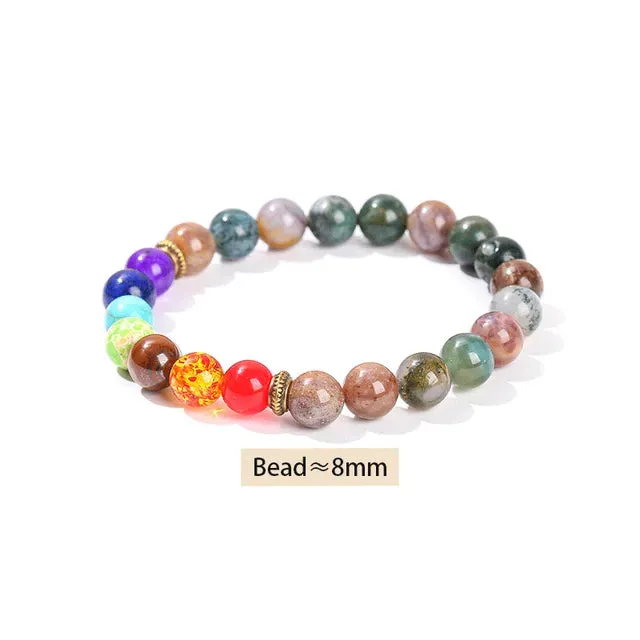 Colorful Natural Stone Bracelets Men