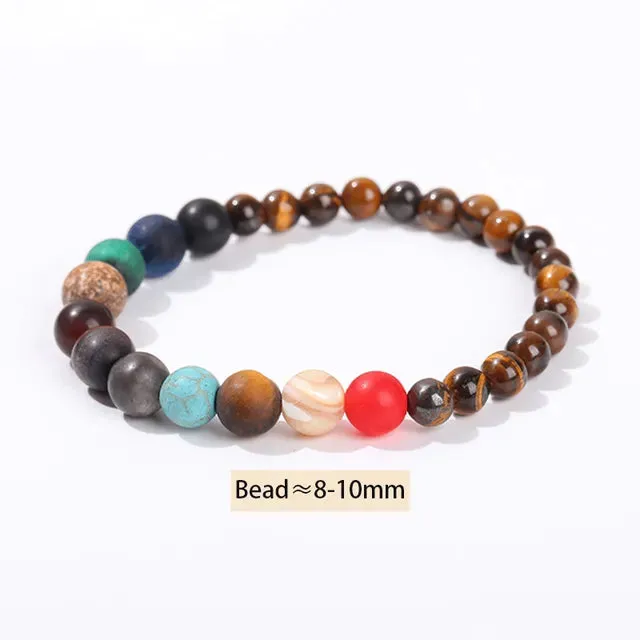 Colorful Natural Stone Bracelets Men