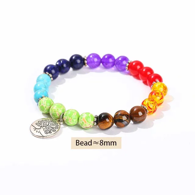 Colorful Natural Stone Bracelets Men