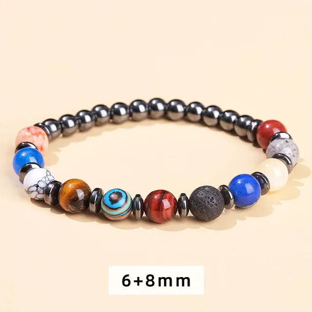 Colorful Natural Stone Bracelets Men