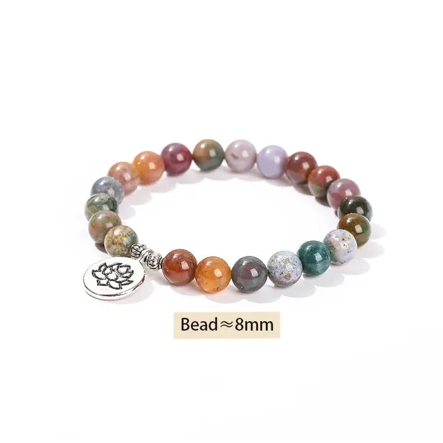 Colorful Natural Stone Bracelets Men