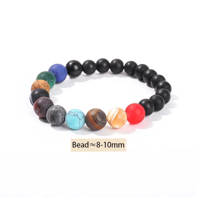 Colorful Natural Stone Bracelets Men