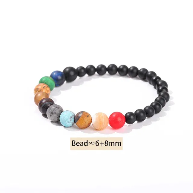 Colorful Natural Stone Bracelets Men