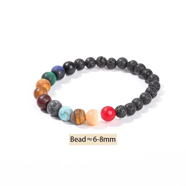 Colorful Natural Stone Bracelets Men
