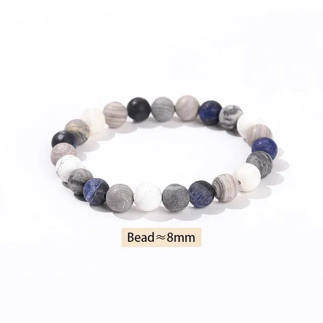Colorful Natural Stone Bracelets Men