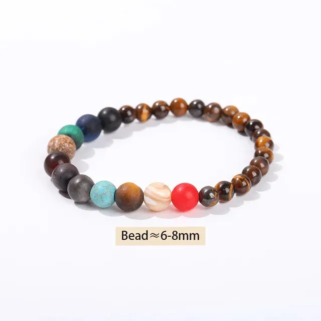 Colorful Natural Stone Bracelets Men