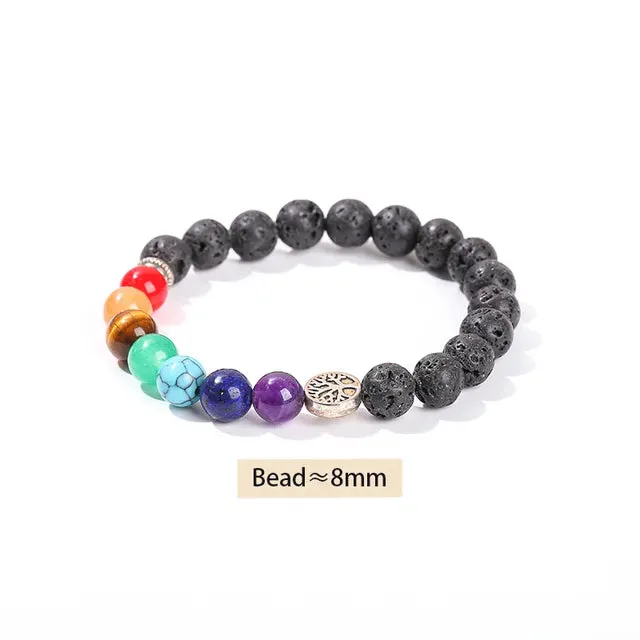 Colorful Natural Stone Bracelets Men