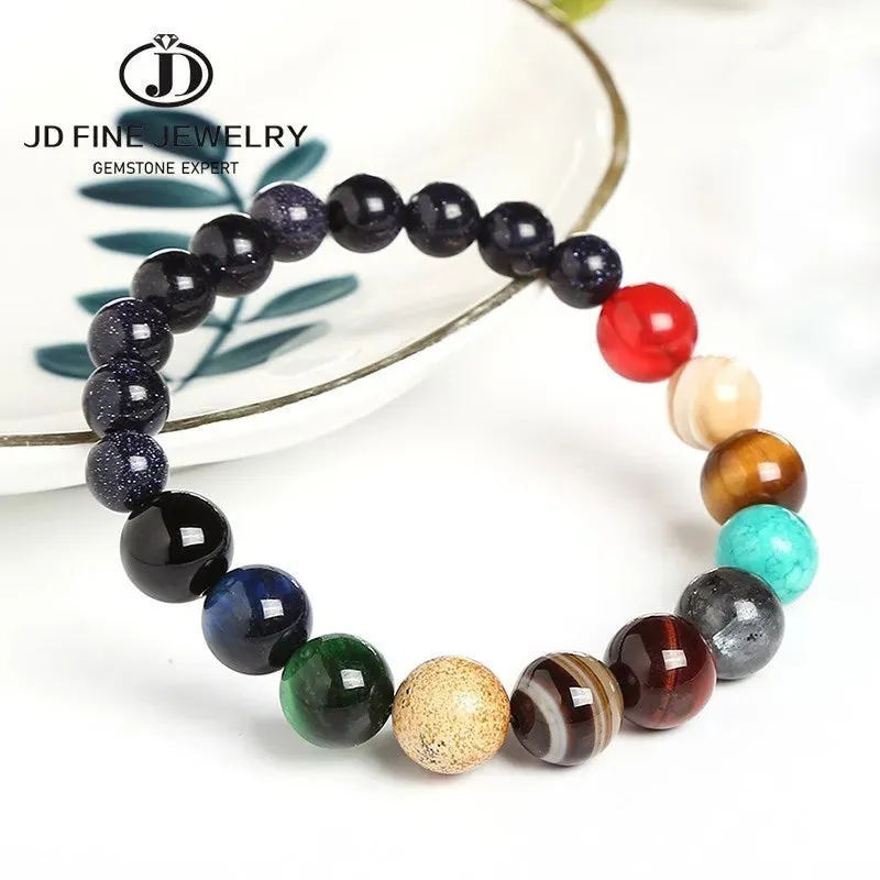 Colorful Natural Stone Bracelets Men