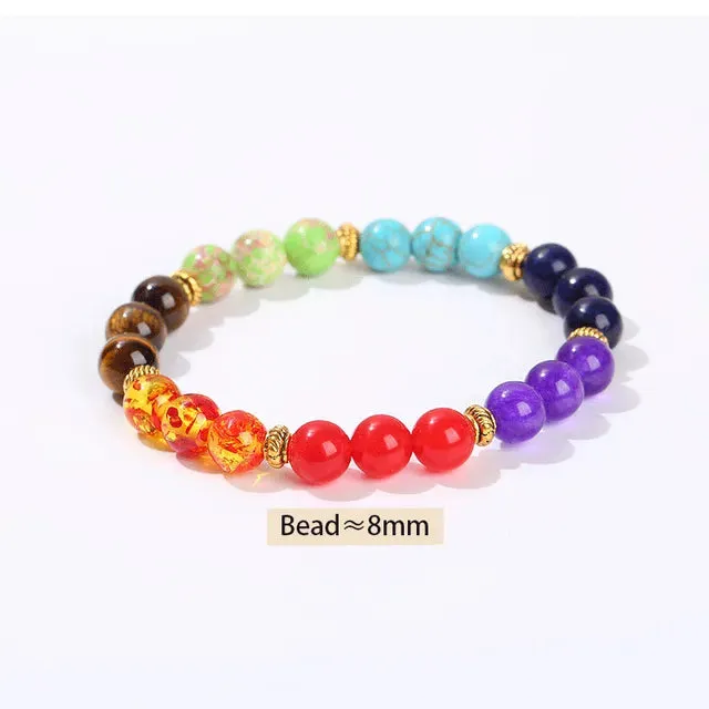 Colorful Natural Stone Bracelets Men