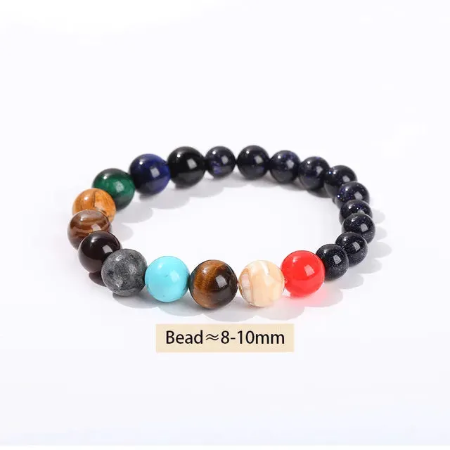 Colorful Natural Stone Bracelets Men