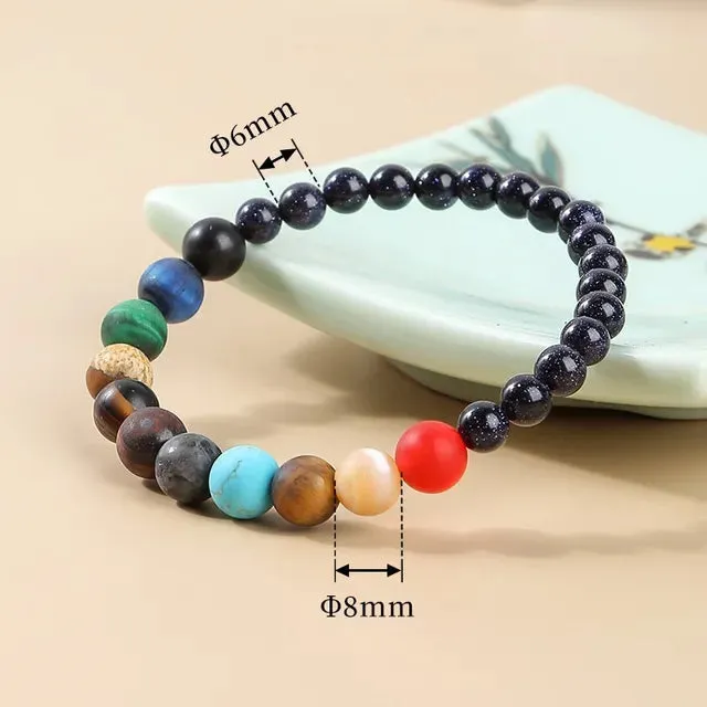 Colorful Natural Stone Bracelets Men