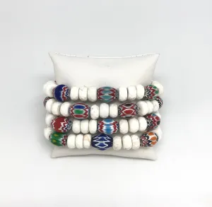 Colorful White Turquoise Bracelet Set
