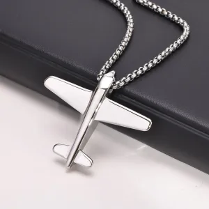 Cool Fashion Plane Pendant Necklaces for Men