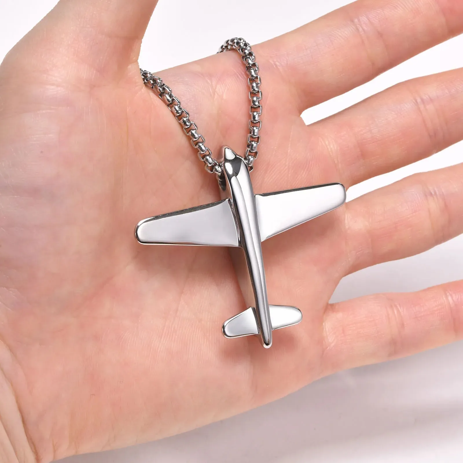 Cool Fashion Plane Pendant Necklaces for Men