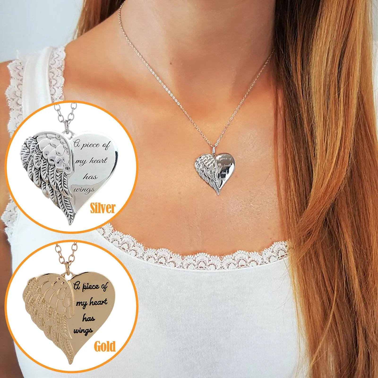 Creative Heart shaped Lettering Couple Necklace New Women's