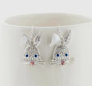 Crystal Easter Bunny Earrings
