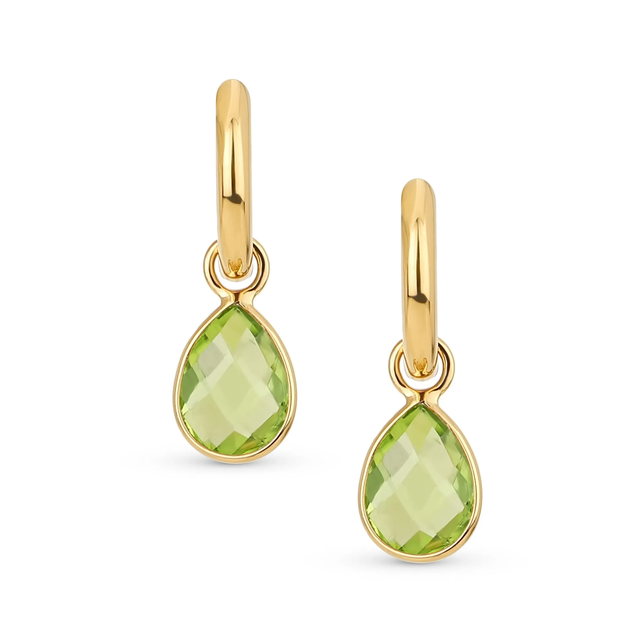 Dainty Natural Aquamarine Teardrop Huggie Drop Earrings .925 Sterling Silver